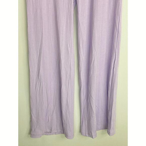 Jonathan Simkhai Celia Ribbed Knit Wide Leg Pants in Lavender SMALL‎ NWT - Picture 5 of 13